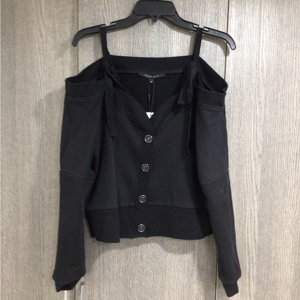 Walter Baker Off-Shoulder Black Sweater